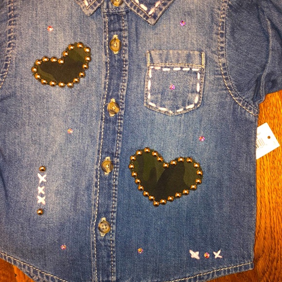 ONE OF A KIND CUSTOM Baby Denim button down shirt - Picture 4 of 4
